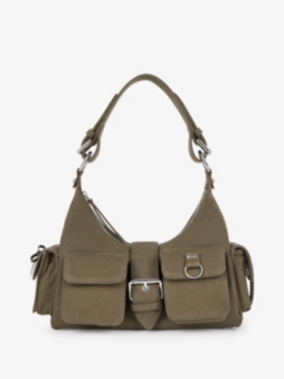 The Kooples Paris Amelia Shoulder Bag In Khaki Canvas. Nwt